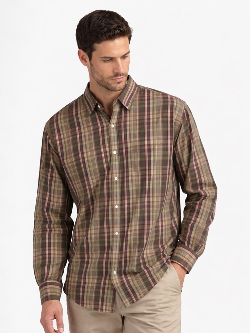 Tommy Bahama Men’s Plaid Button Down Long Sleeve Casual Shirt Size XL